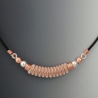 Silver & Copper Necklace, nksc-93
