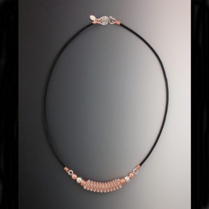 Silver & Copper Necklace, nksc-93, full view