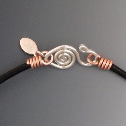 Silver & Copper Necklace, nksc-93, clasp