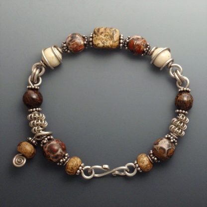 Jasper Linked/Bangle Combo Bracelet, brs-131