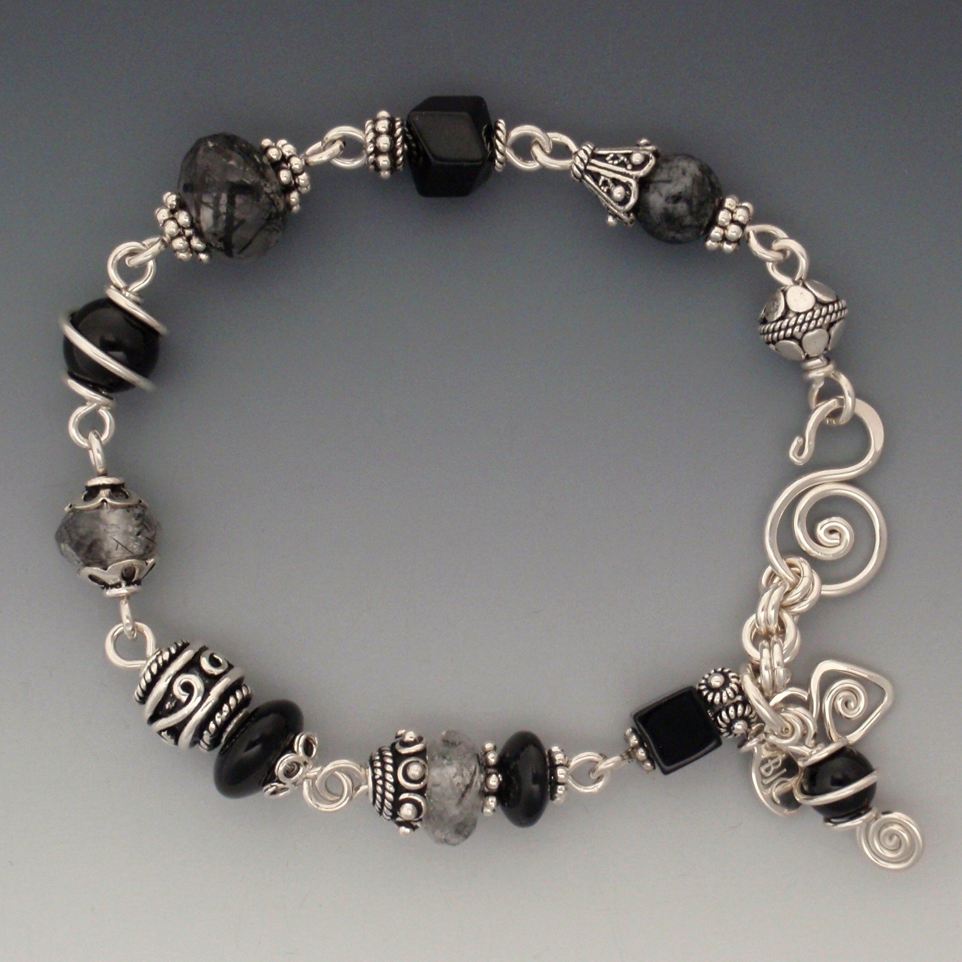 Black Tourmaline Quartz Bracelet - BJChristian Designs Jewelry - Beauty ...