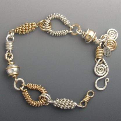 Silver and Gold Bracelet, brsg-100