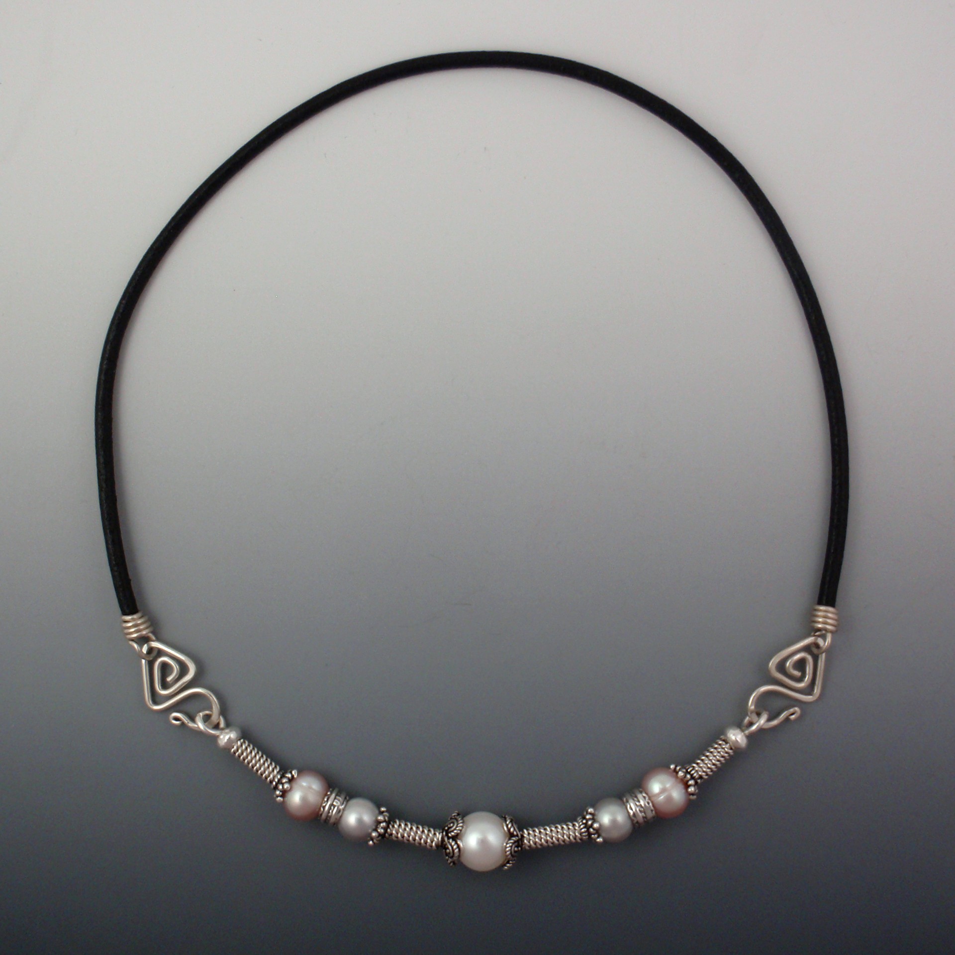 White, Gray & Pink Pearls Choker - BJChristian Designs Jewelry - Beauty ...