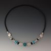 Turquoise & Black Onyx Choker, chs-119