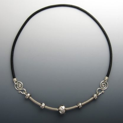 Silver Origami Choker, chs-80