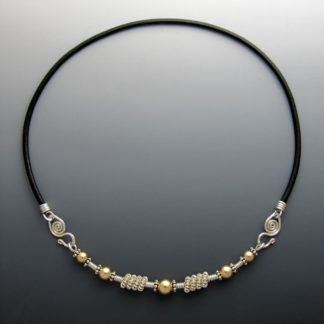 Silver and Gold Choker, chsg-67