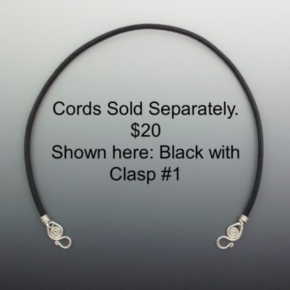 Choker Cord, Black, Clasp #1