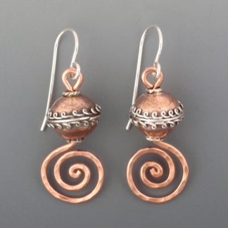 Copper Silver Earrings, erc-333