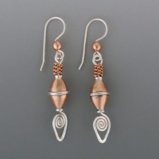 Copper and Silver Earrings, ercs-366