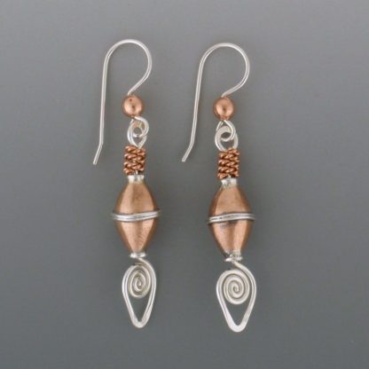 Copper and Silver Earrings, ercs-366