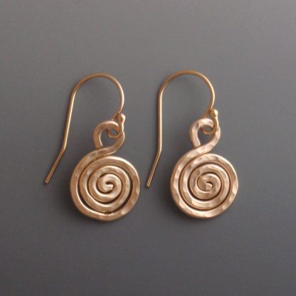 Textured Gold Spiral Earrings, erg-329