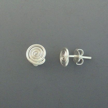 Silver Spiral Post Earrings, ers-102