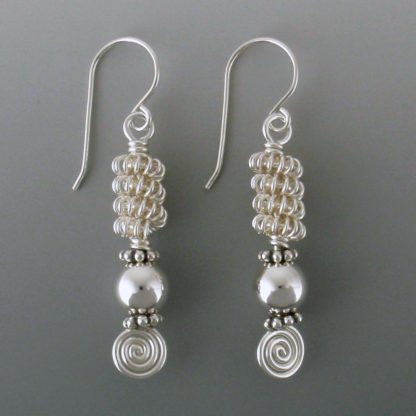 Silver Glow Earrings, ers-157