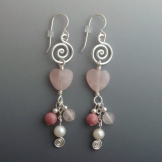Pinks and Pearls Earrings, ers-205