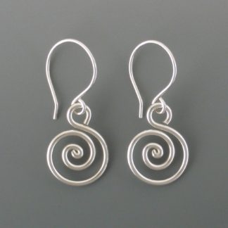 Silver Open Spiral Earrings, ers-212