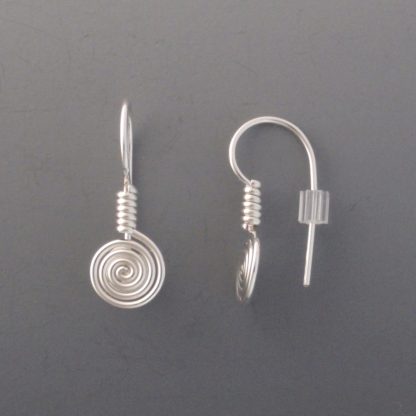 Silver Spiral Earwires, ers-271