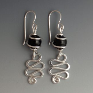 Black Onyx Earrings, ers-314