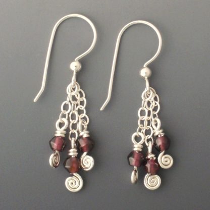 Garnet Dangles Earrings, ers-393