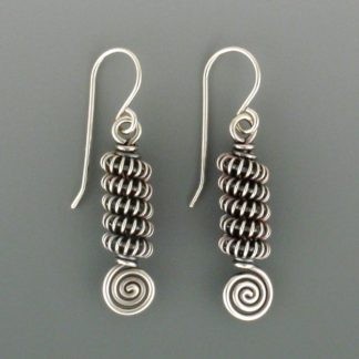 Oxidized Coil Earrings, ers-402