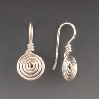 Silver Spiral Earrings, ers-419