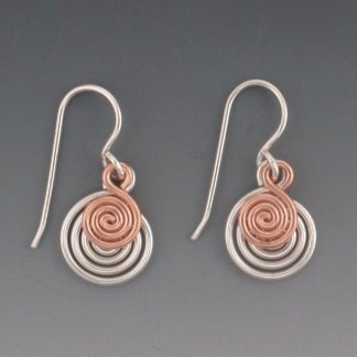 Silver & Copper Earrings, ersc-421