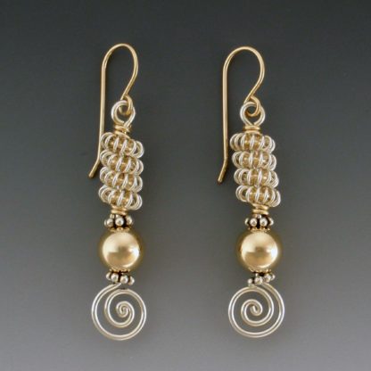 Silver and Gold Earrings, ersg-261