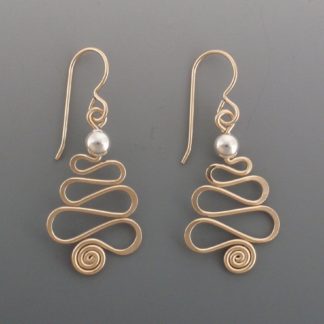 Gold Tree Earrings, ersg-269