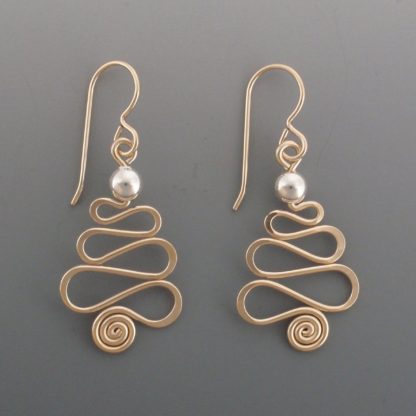 Gold Tree Earrings, ersg-269