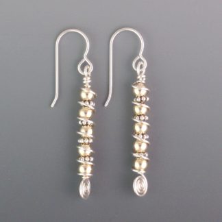 Silver & Gold Earrings, ersg-281