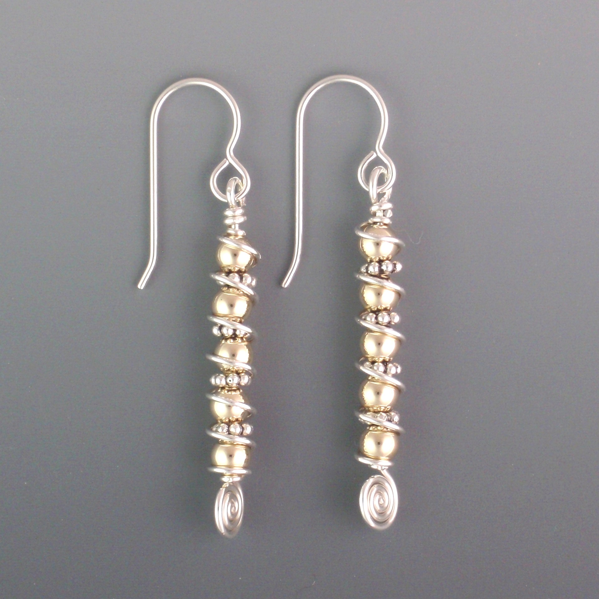 Silver and Gold Earrings - Unique Gold & Silver Earrings by BJChristian ...
