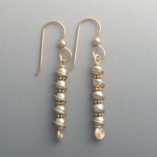 Silver & Gold Earrings, ersg-299