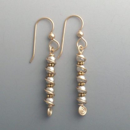 Silver & Gold Earrings, ersg-299