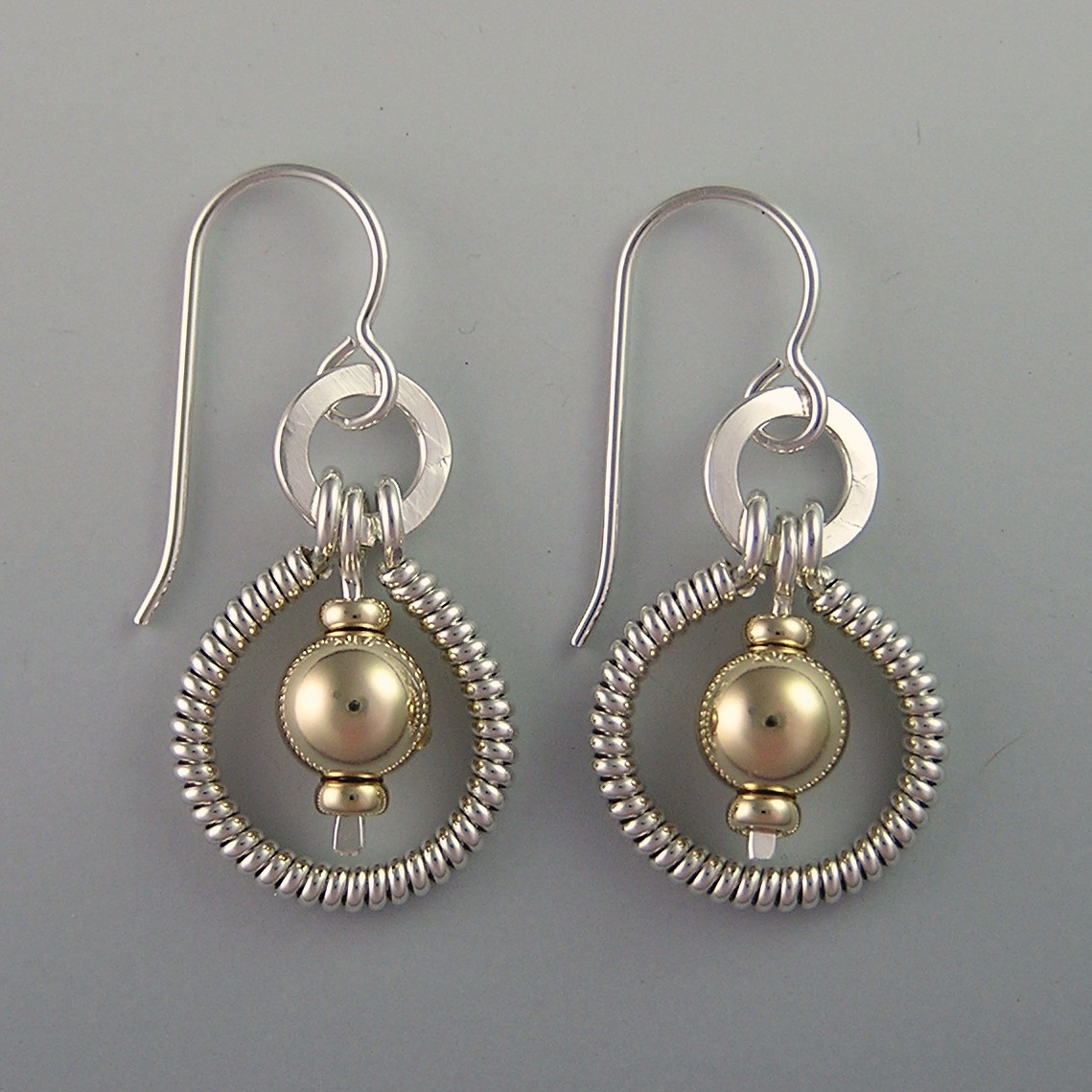 Silver & Gold Earrings - BJChristian Designs Jewelry - Beauty For Your Soul