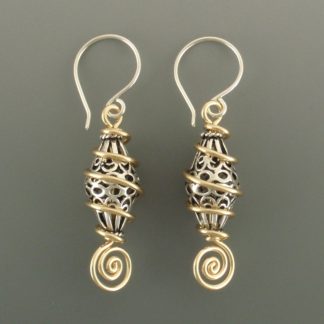 Silver and Gold Earrings, ersg-362