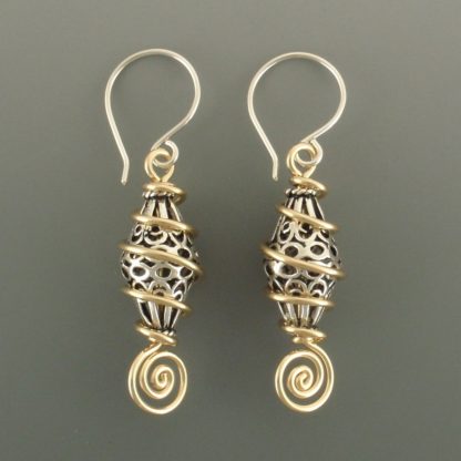 Silver and Gold Earrings, ersg-362