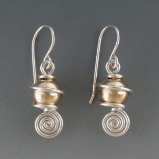 Silver and Gold Earrings, ersg-373