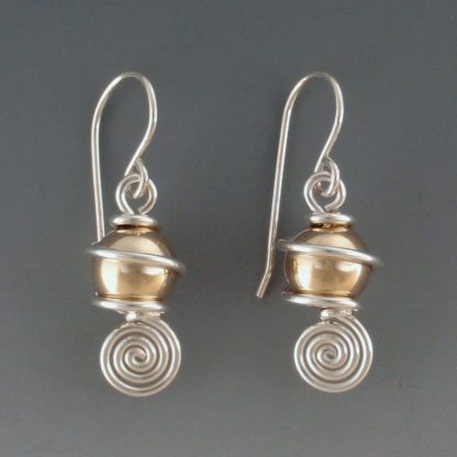 Silver and Gold Earrings, ersg-373