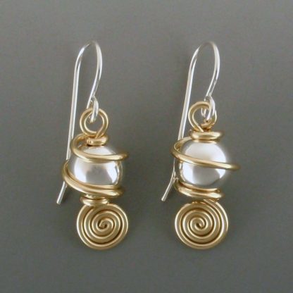 Silver and Gold Earrings, ersg-374