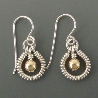 Silver & Gold Earrngs, ersg-385gs