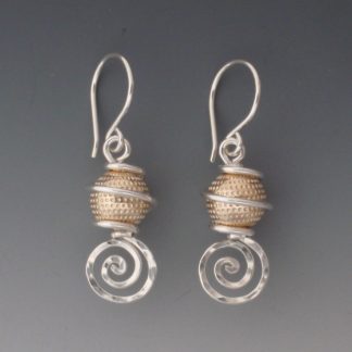 Silver and Gold Earrings, ersg-426