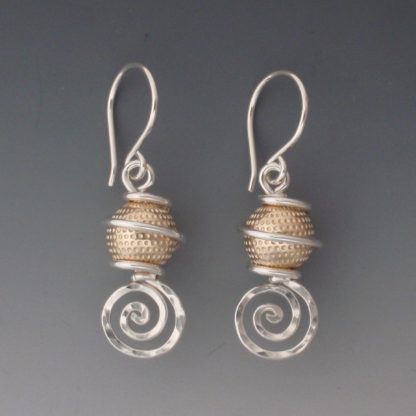 Silver and Gold Earrings, ersg-426