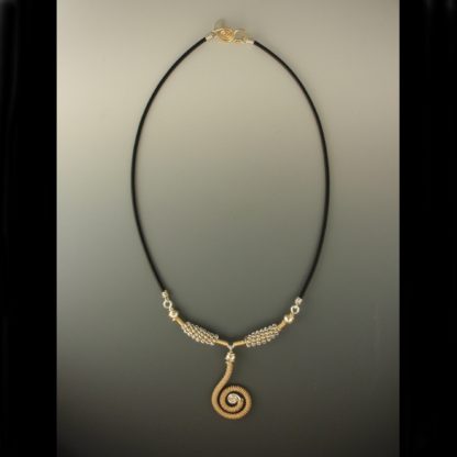 Silver and Gold Necklace, nkgs-91