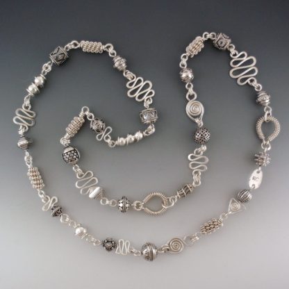 Silver Necklace, nks-101