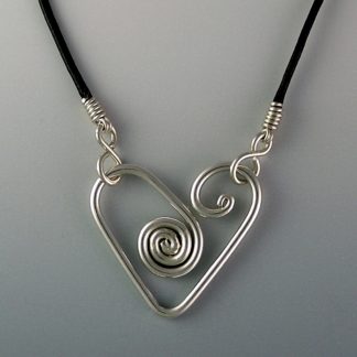 One Heart Necklace in Silver, nks-79