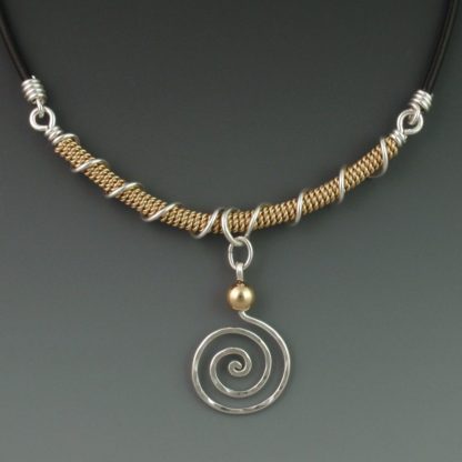 Silver & Gold Necklace, nksg-92