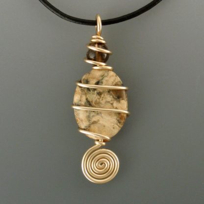 Feldspar Gold Pendant, pdg-260