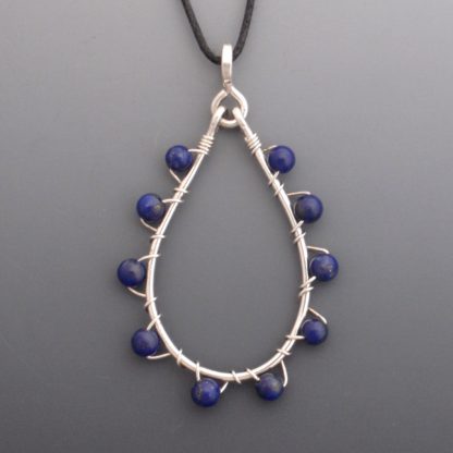 Lapis Teardrop Pendant, pds-141