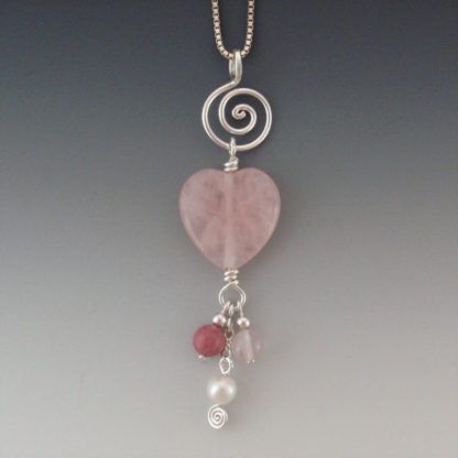 Pinks & Pearls Pendant, pds-151-lg