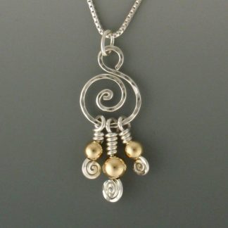 Silver and Gold Pendant, pdsg-257