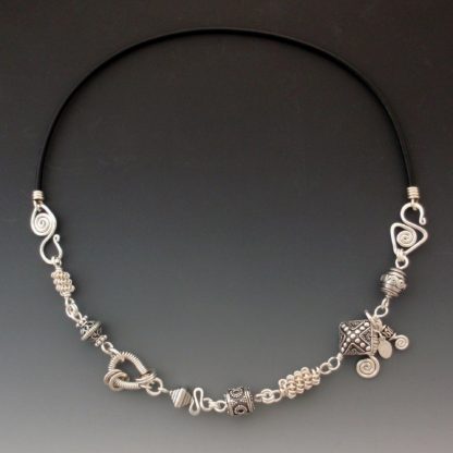 Silver Bracelet with Transformation Cord